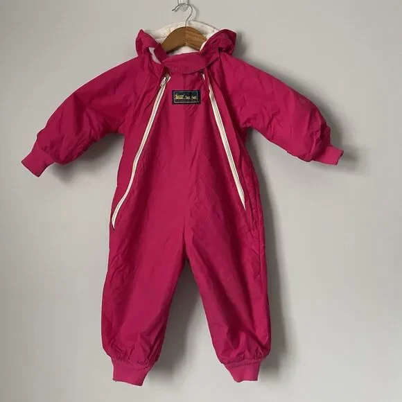 VTG American Widgeon San Francisco Girls Toddler Bunting Snowsuit Jacket 18mo-3T - Picture 3 of 11